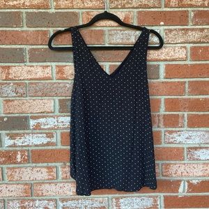 Black Polka-Dot Tank Top